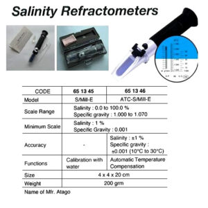 refractometer portable [salt] 1.000 1.070 in case incl pipet 0 100 ppt