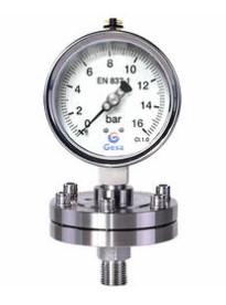 diaphragm pressure gauge all stainless steel Ø100mm